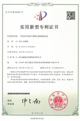 patent certificate 201902