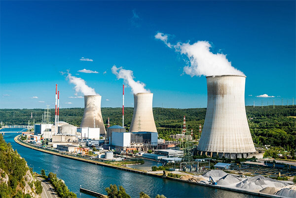 A nuclear power plant built with the highest material standards for stainless steel