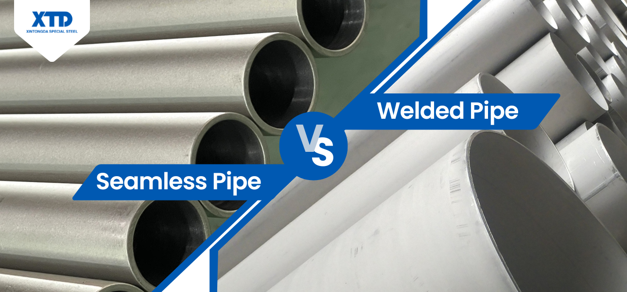 Image showing seamless and welded pipe