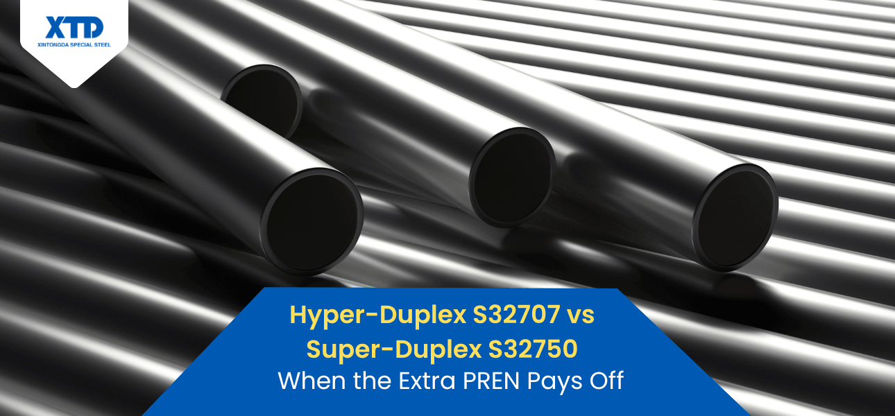 Hyper-duplex S32707 and super-duplex S32750 PREN comparison