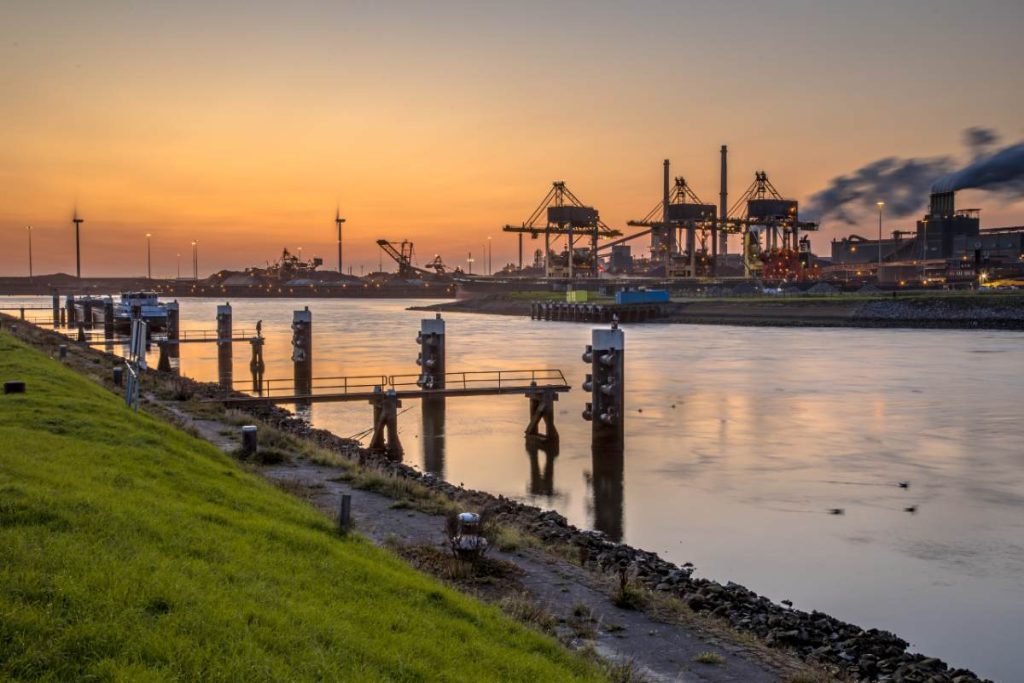 Industrial seawater port environment where high-PREN duplex stainless steels are required